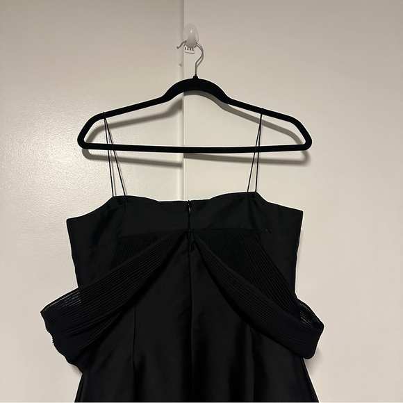 CHATS BY C.DAM Off-shoulder Black Dress in Satin Size L 10 - Picture 9 of 11